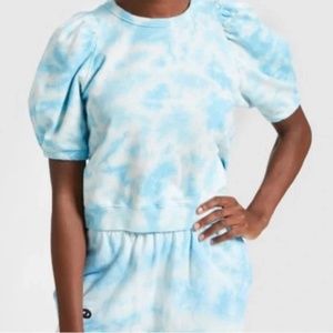 Clare V Puff Sleeve Tie-Dye Sweatshirt